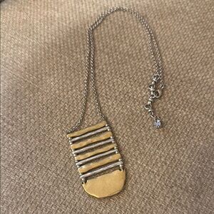Lucky Brand Two Tone Ladder Pendant Necklace